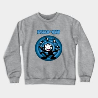 Felix the Cat Juggling Mice Felix Cat Cartoon Is Old School Retro Style Crewneck Sweatshirt